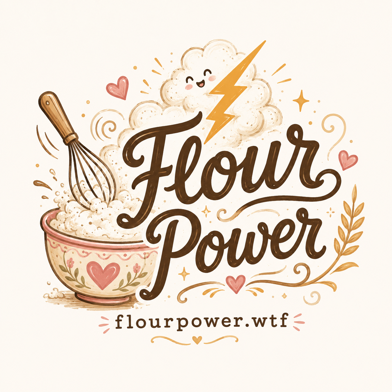 Flour Power cottage bakery logo